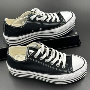 Converse Black and White, Boys 5 Ladies 7.5, Slight Platform NWOT or Box.